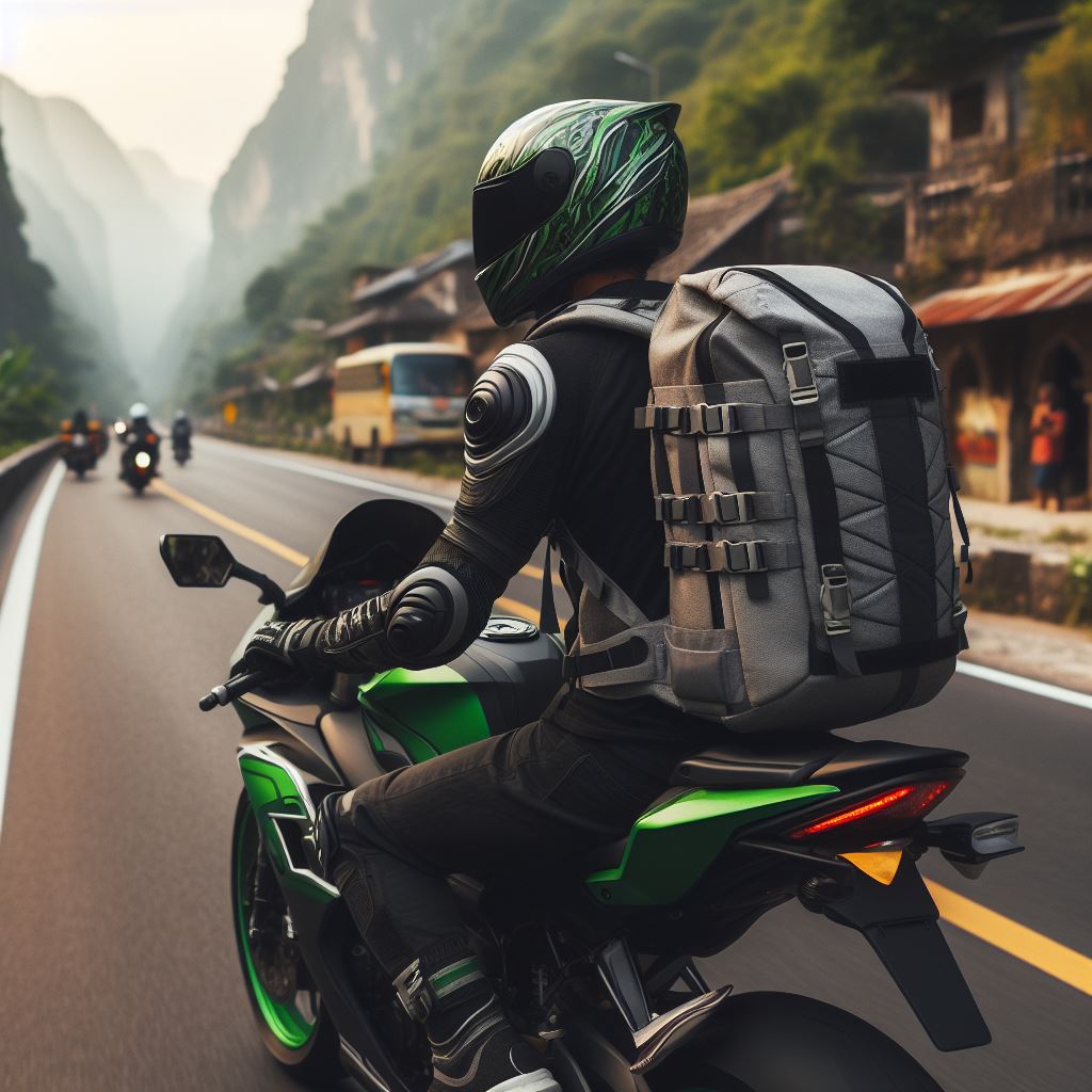 ILM - Mochila de gran capacidad para casco de motocicleta, impermeable,  ligera: bolsa de almacenamiento con rayas reflectantes.